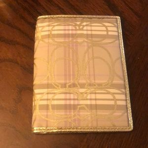 Coach Tartan Plaid Passport Wallet Case